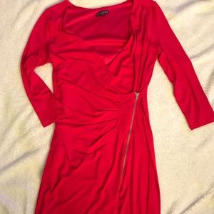 Bright red cocktail dress